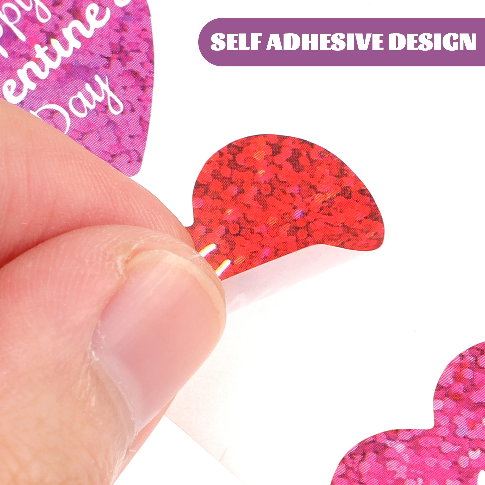 

5 Rolls Decorative Sealing Stickers Cute Heart Pattern Labels for Gift Wrapping Cake Bread Bags Shopping Tote Closure Ornament