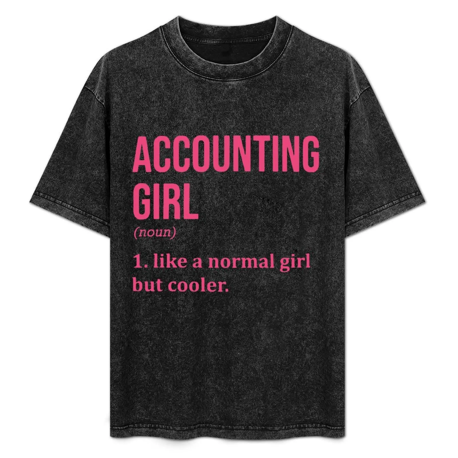 Accounting girl T-Shirt Work Daily Short Sleeve Top