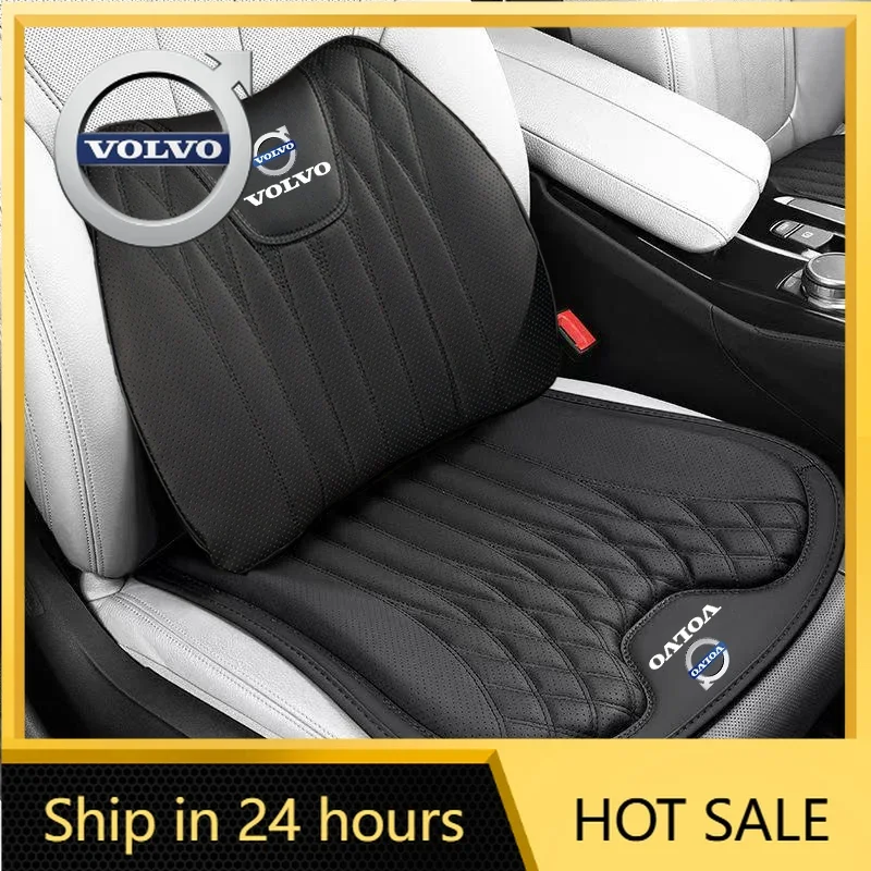 

Steering Covers Volvo Exclusive Leather Car Seat Cushion Lumbar Support Auto High End Interior For Volvo XC60 XC90 V40 V60 S60 V