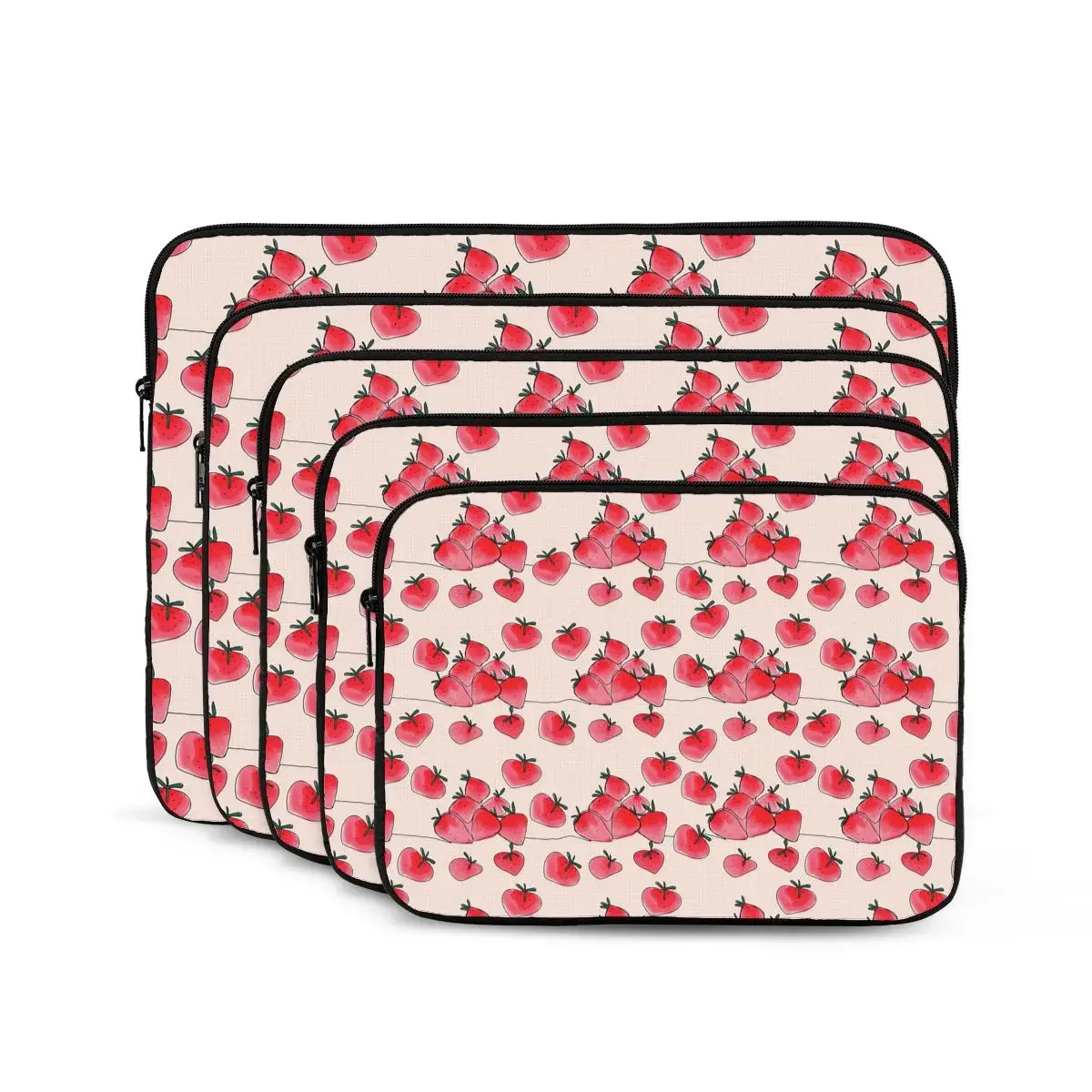 Red Strawberry Seamless Pattern Computer ipad Laptop Cover Case Laptop Sleeve Bag Portable Cover Fundas Pouch