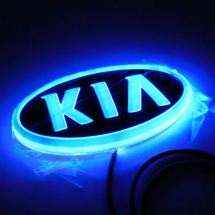 4D car logo lamp LED badge car logo lamp luminous decorative lamp auto parts decoration for KIA K5 Souranto soul Freddie Serato