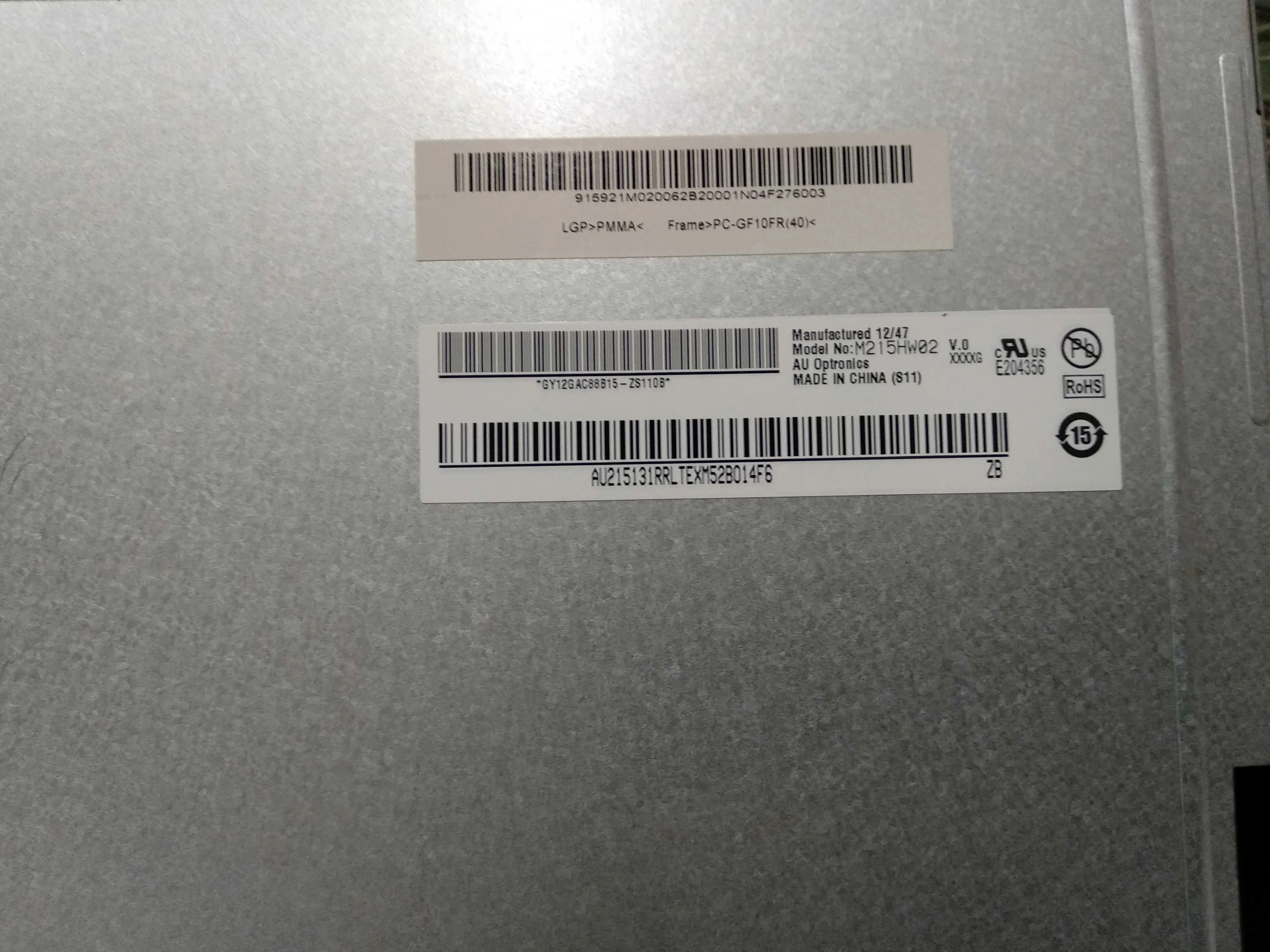 Original AUO 21.5 inch TFT LCD Screen M215HW02 V0 FHD 1920(RGB)*1080