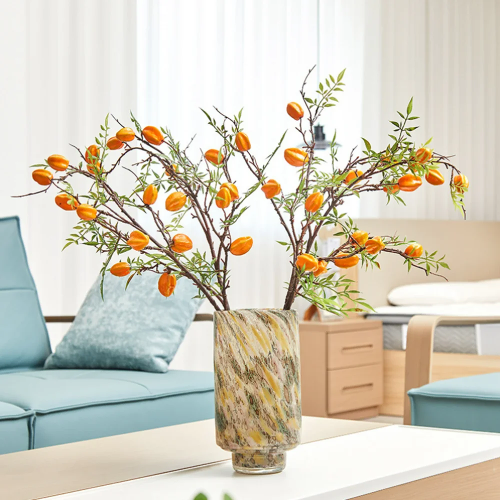 

Simulation Of Fruit Plants Carambola Fruit Tree Branches Artificial Flowers Living Room Model Room Hotel Home Furnishings Soft D