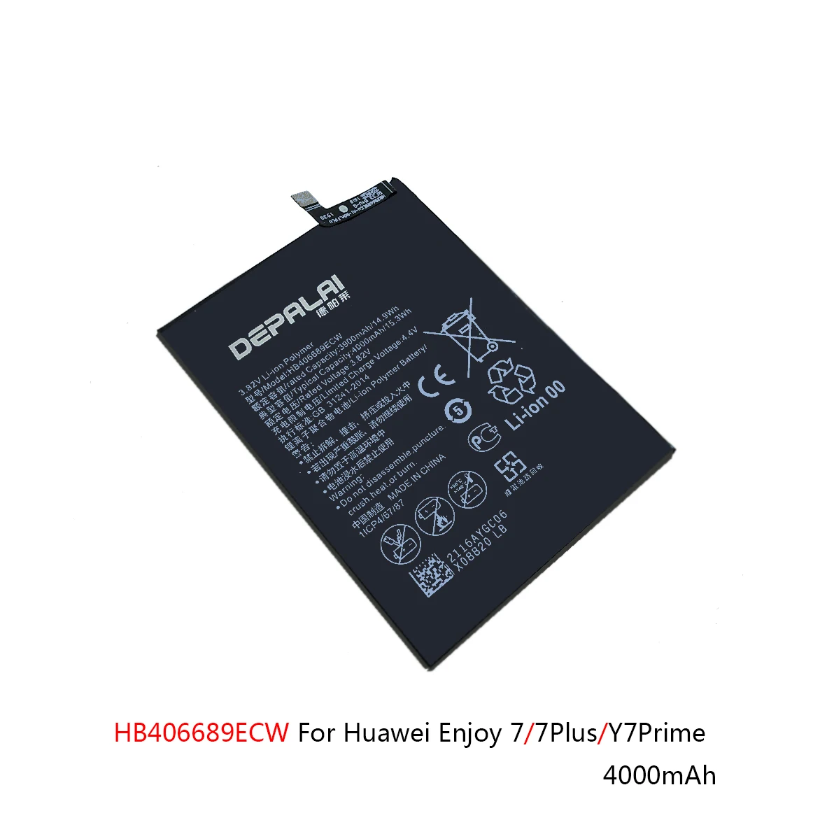 HB406689ECW Battery For Huawei Honor 4C Pro Enjoy 5 6 Enjoy7 7Plus Y7Prime Y6 HB496183ECC HB526379EBC Batteries Repair