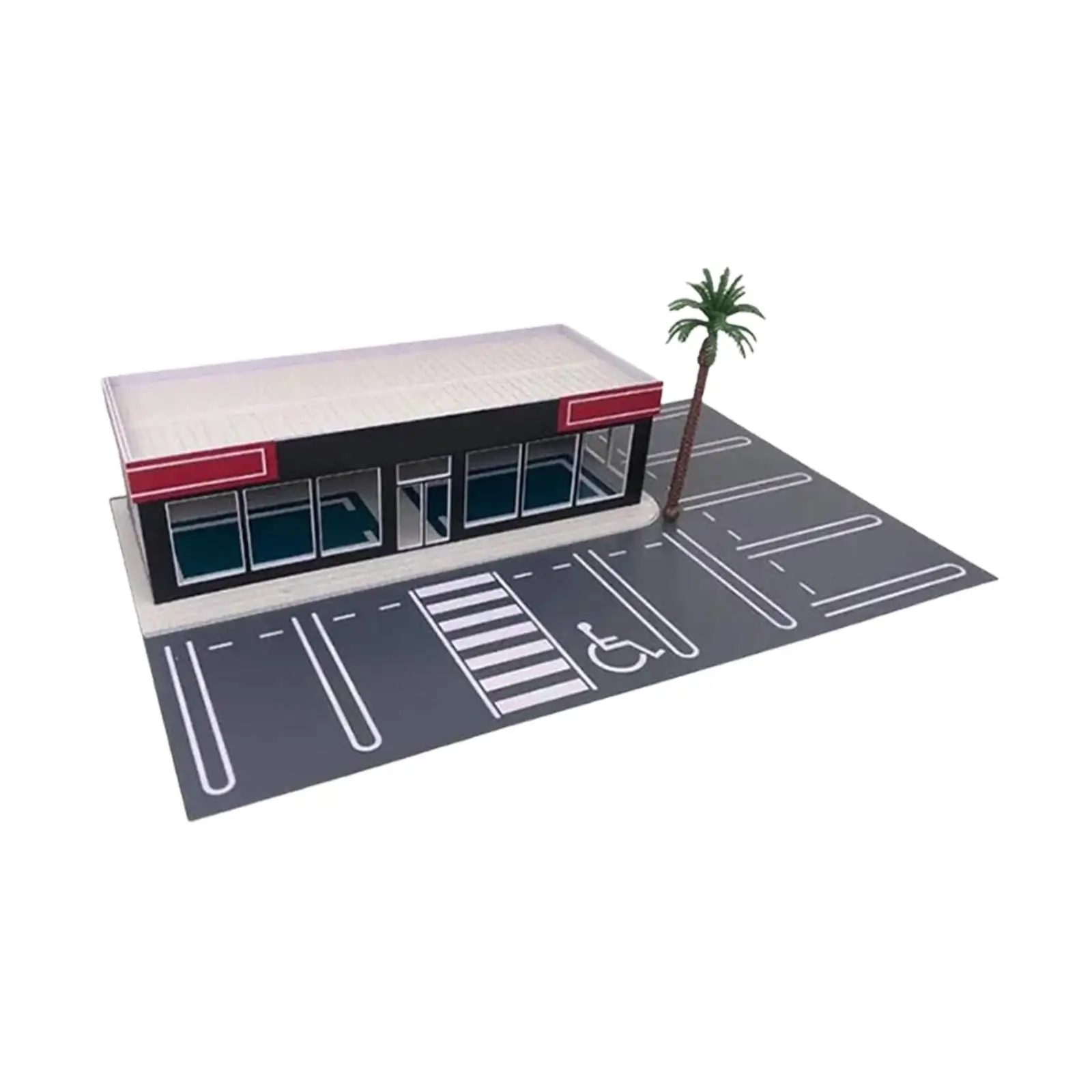 

Parking Lot Miniature Model Display 1 64 Scale Garage Scene Accessory for Collectors and Hobbyists