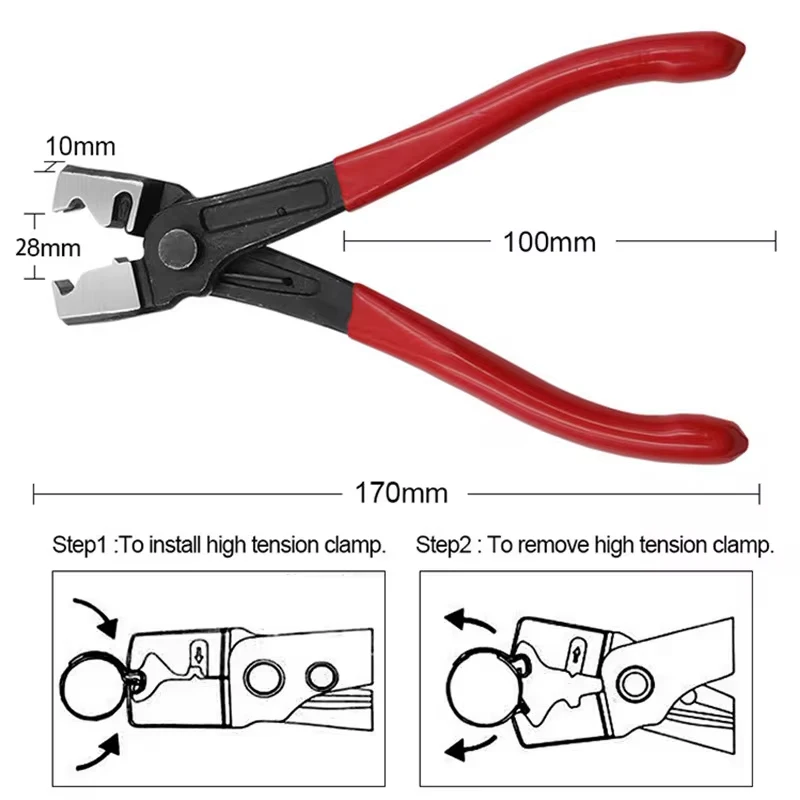 Professional Auto Car Water Oil Pipe Hose Flat Band Ring Clamp Plier Vehicle Repair Tool Car Accessories Supplies Products