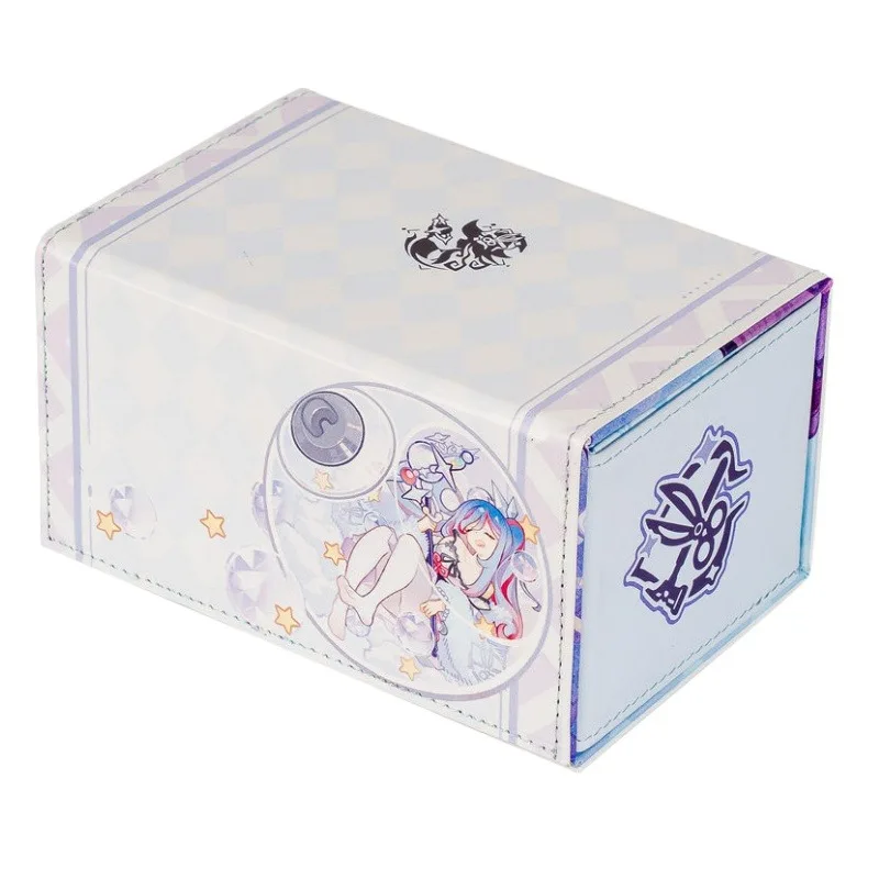 Yu-Gi-Oh! Sky Striker Ace/Witchcrafter Madame Rilliona Double Layer Card Box Traptrix Magnetic Leather Game Card Storage Box Toy