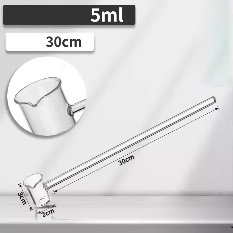 Imagem -04 - Glass Medicine Sample Cup com Alça Longa Laboratório Acid Sampling Cup Funil Aditivo Líquido ml 10 ml 15 ml 20 ml 25ml