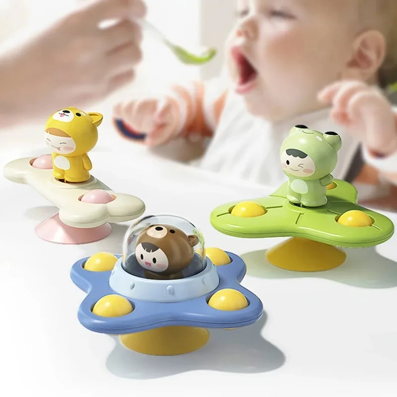 Вращающаяся игрушка-Спиннер на присоске для мальчиков и девочек 1-3 лет