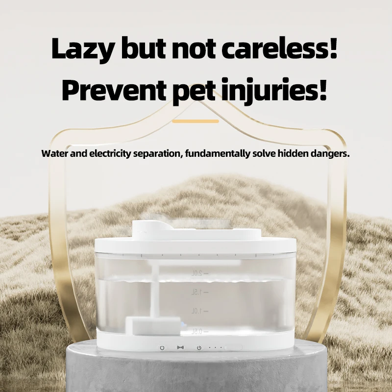 

2.5 L Wireless Sensing Cat Dog Drinker Water Fountain Mute Recirculate Filter USB Electric Mute Cats Water Dispenser