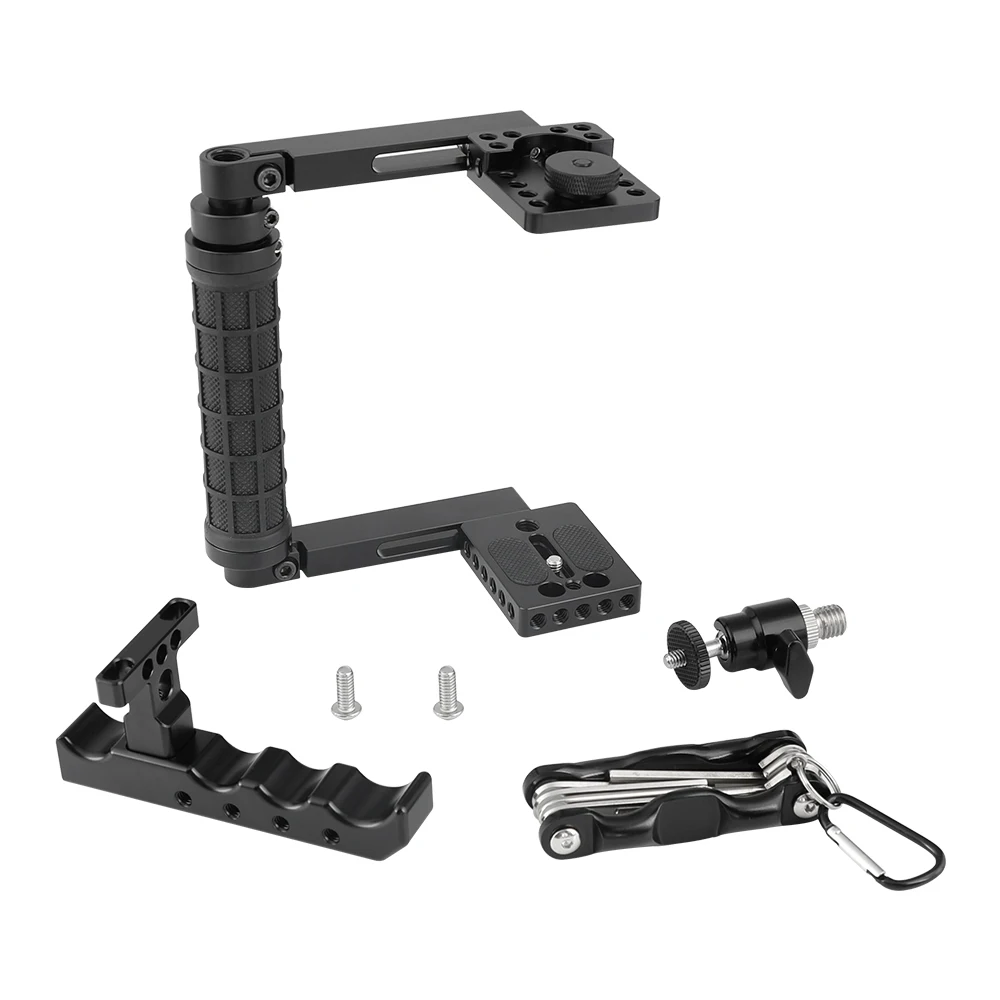 SZRIG Camera Cage Kit With Top Cheese Handle Shoe Mount Adjustable side handle For Canon Nikon Cameras