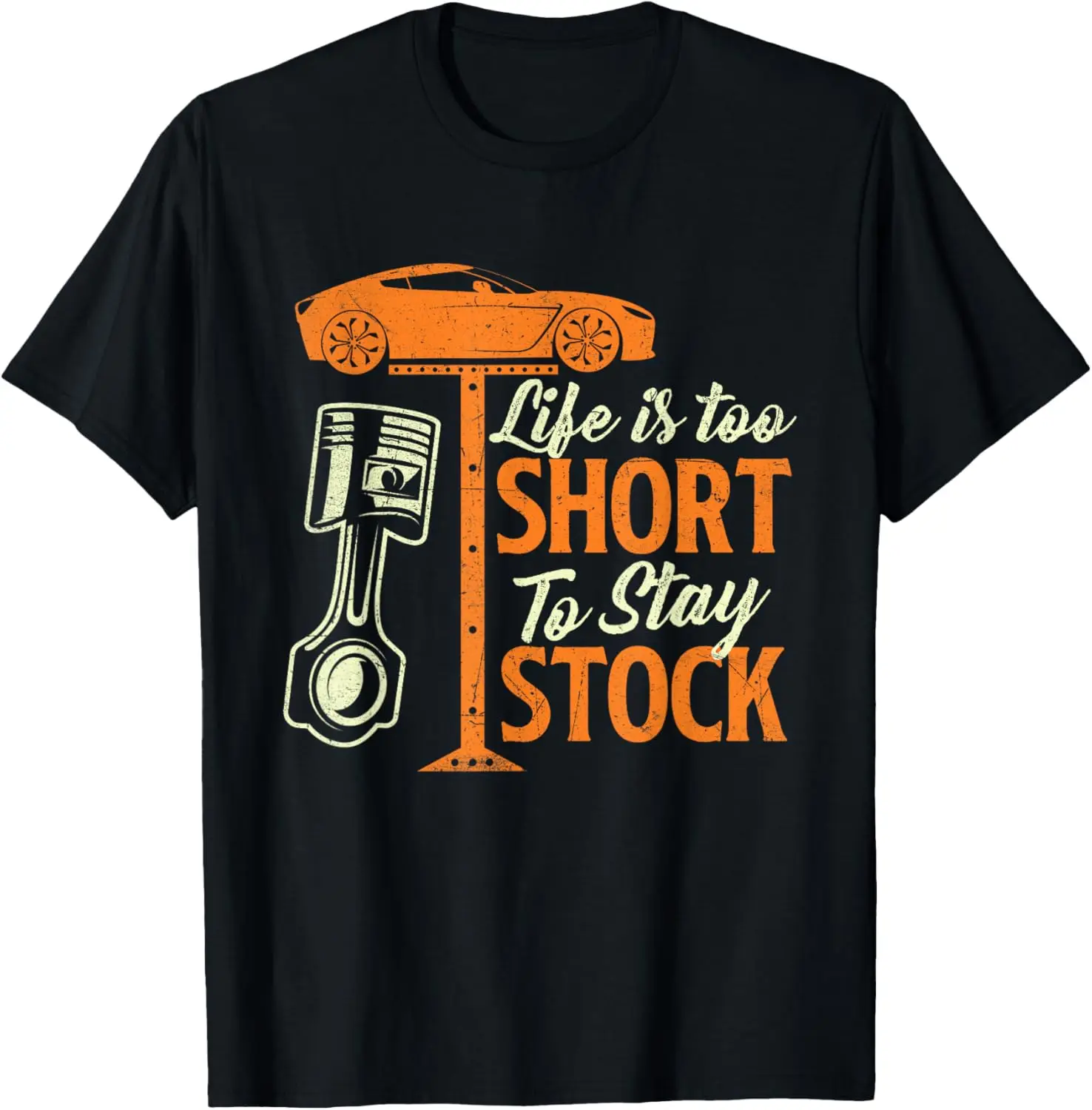 

Life Is Too Short To Stay Stock — футболка Car Lover Racing Mechanic