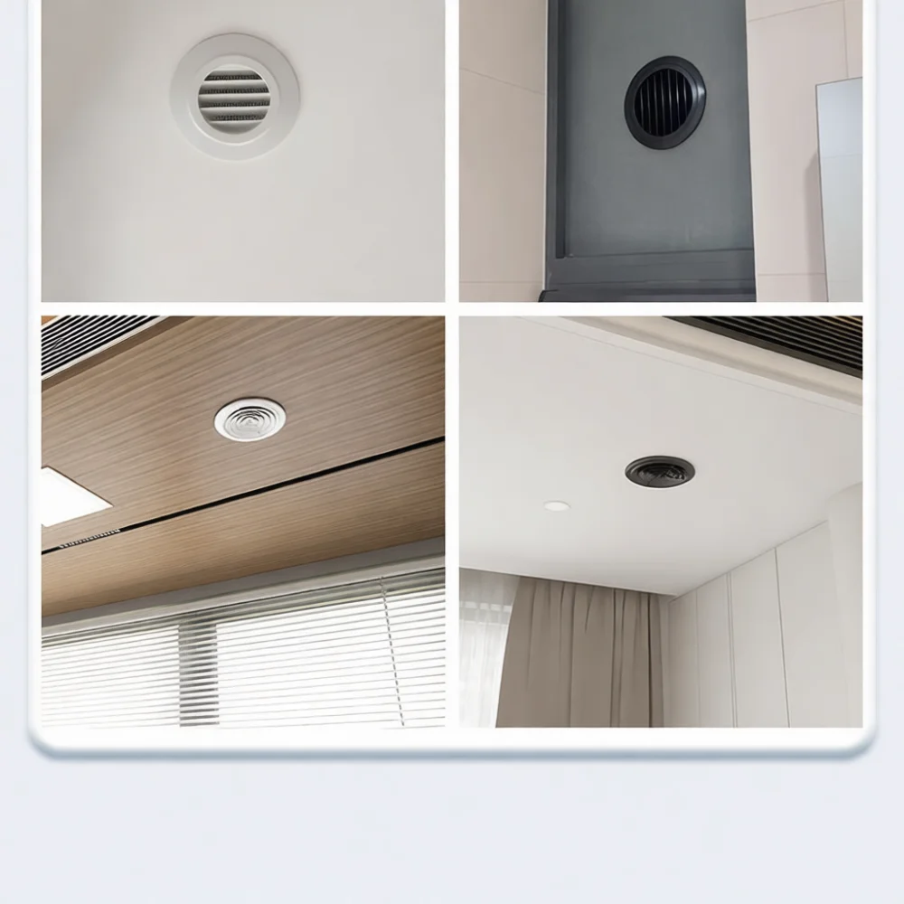 Premium ABS Round Air Vent Grille Adjustable Ventilation Duct Cover Exhaust Outlet For Office Home Wall Ceiling Mounting