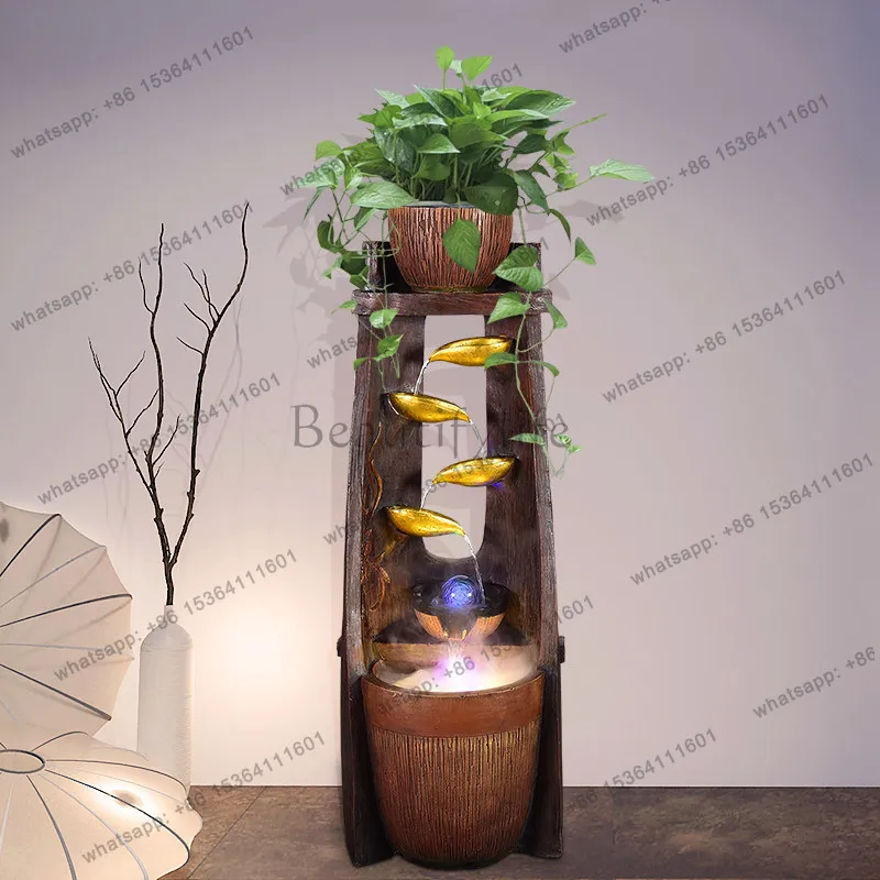 PG new Chinese entrance decoration process fountain water feature humidifier circulating water floor ornament