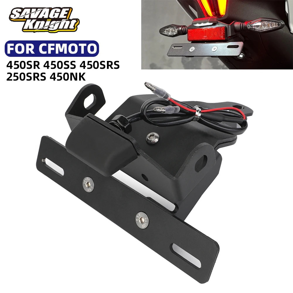 Soporte de matrícula para motocicleta, Reflector rojo 450 SR SS, eliminadores de guardabarros, para CFMOTO 450SR 450SS 450SRS 450NK 250SRS