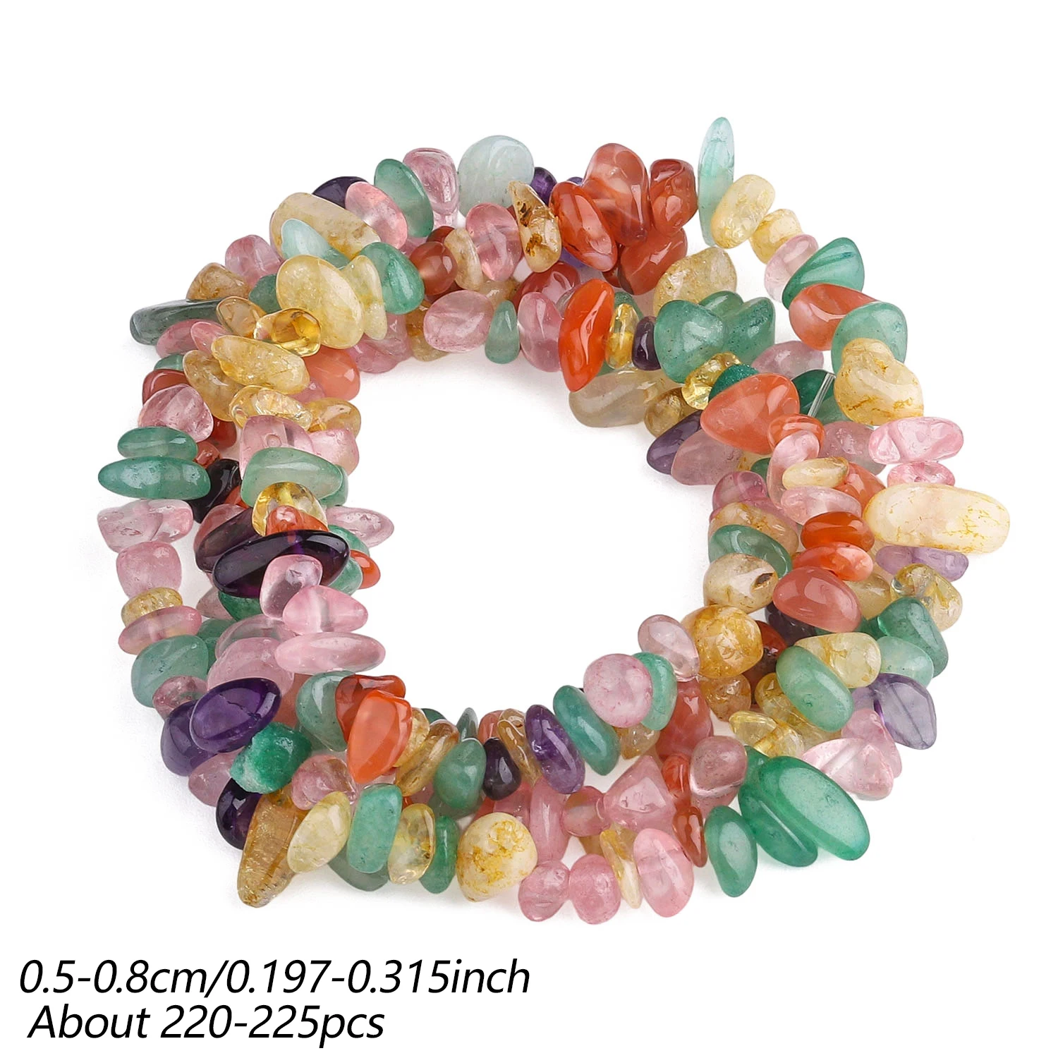 5-8mm Mixed Color Agate Chip Beads Natural Stone Chips Loose Spacer For DIY Handmade Jewelry Making Bracelet Necklace Findings