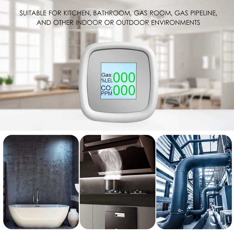 FULL-Tuya Combustible Gas Detector Gas Alarm Digital Gas Detection Sensor Sound Alarm Smart Air Quality Detector