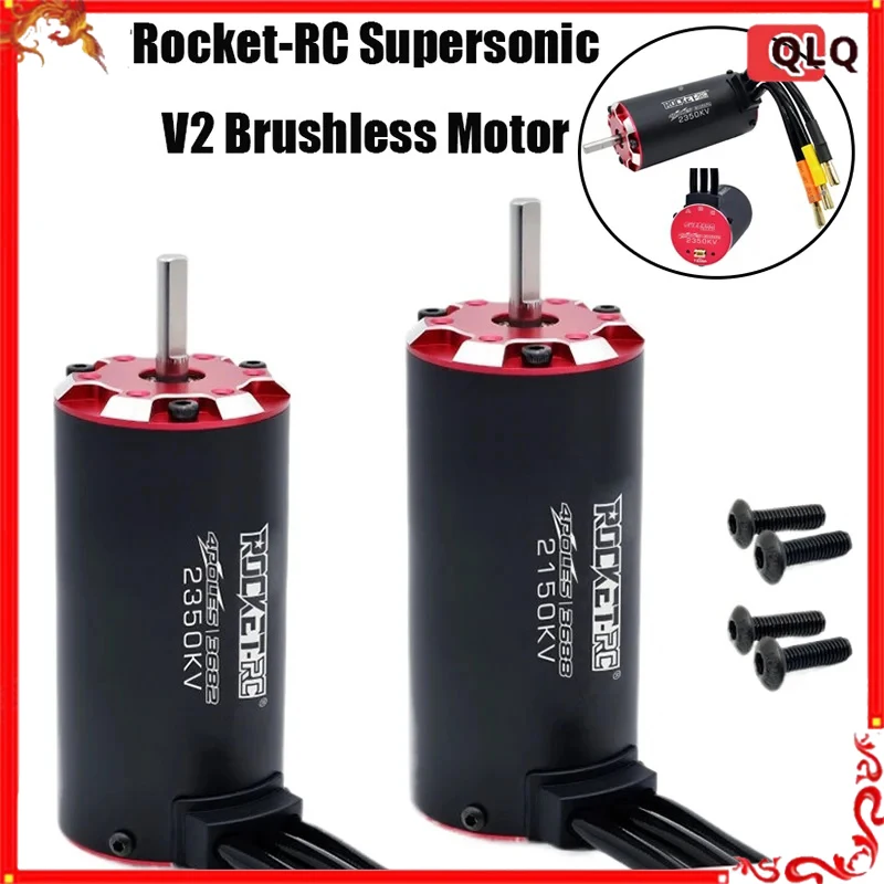 

Surpasshobby Rocket-Rc Supersonic V2 Brushless Motor for 1/8 1/10 RC Car Off-Road Boat Temp/Sensor Port 3650 3660 3665 3670 3674