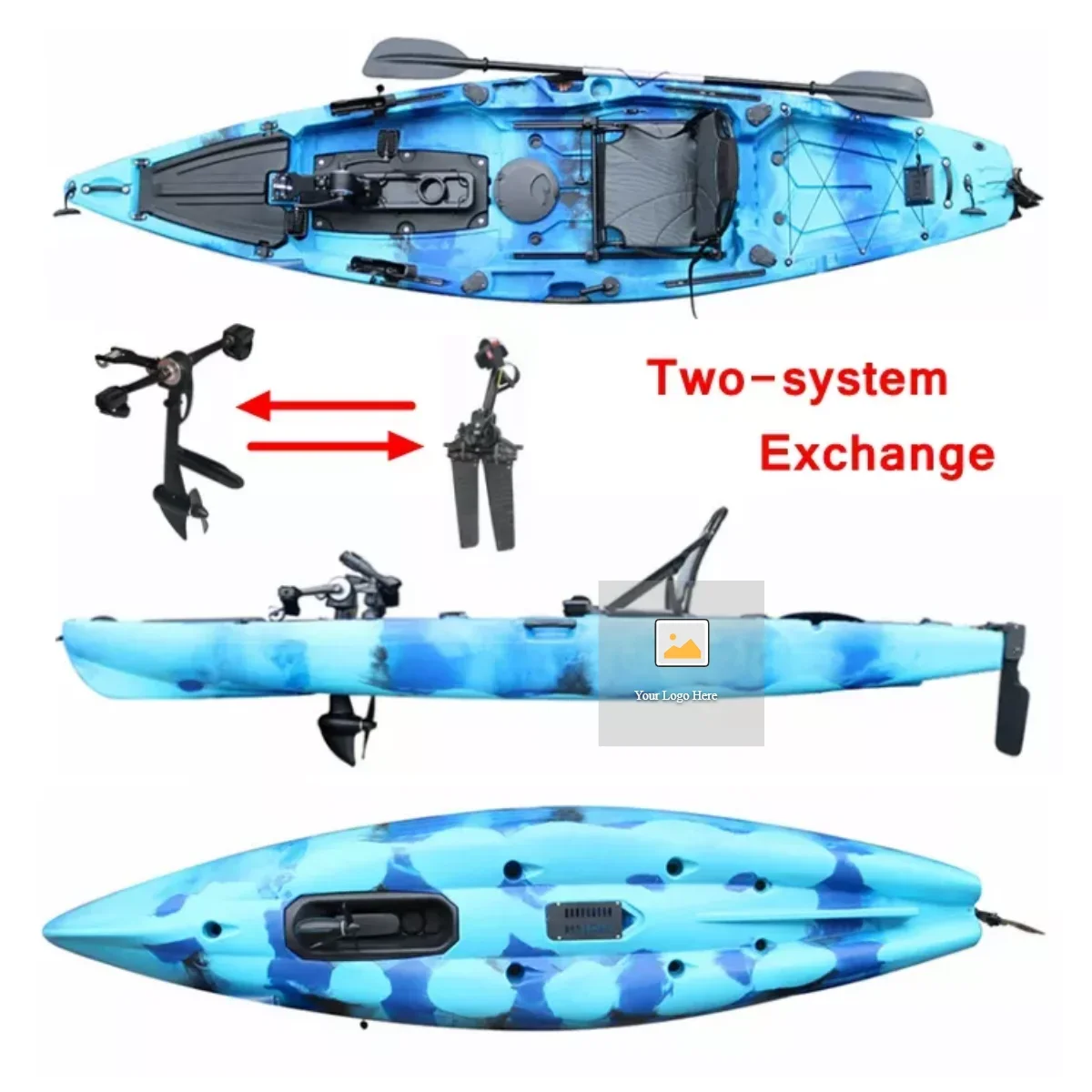 Pedal Kayak Paddle Single Ocean Tandem Kayak Fishing Pedal Single Seat Canoe/kayak With Motor