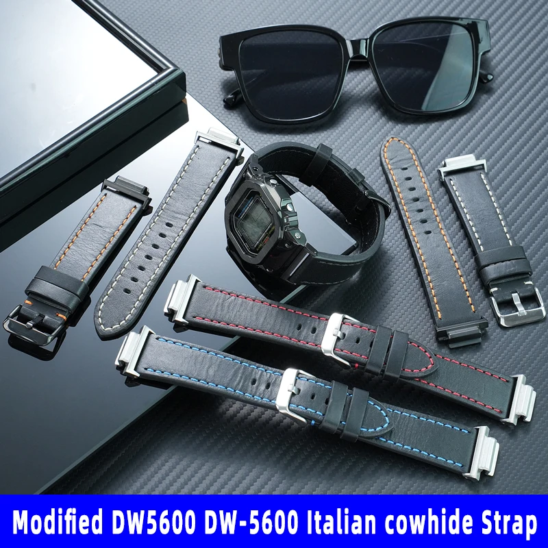 

Ремешок для часов из итальянской телячьей кожи для GSHOCK Casio DW5600 DW-5600 GA110 GA100 GA120 GM2100 GA2100 GA2110, модифицированный ремешок