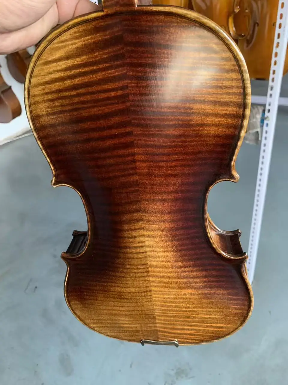 

Stradivirus Model 4/4 Violin Flamed Grain Nice Sweet Sound Solid Spruce Maple Handmade