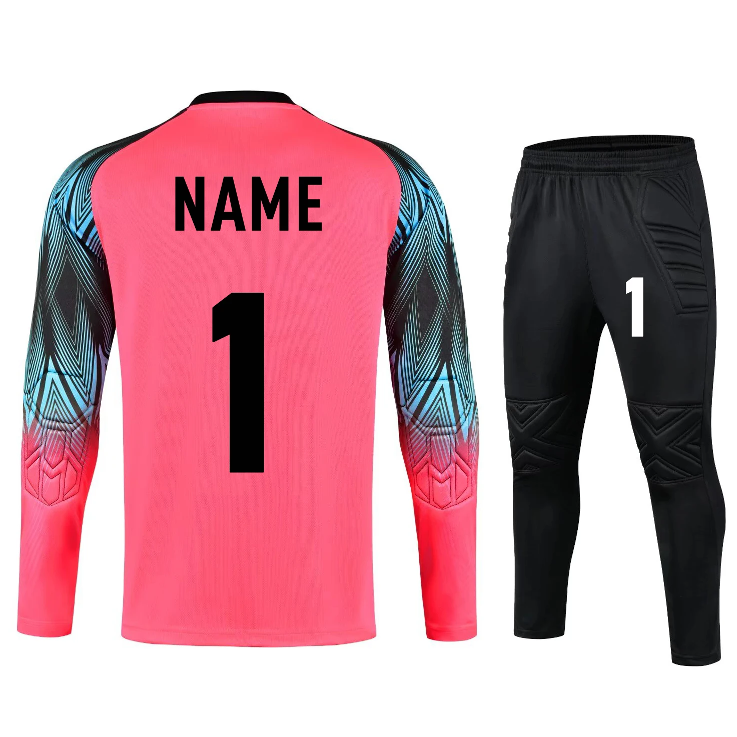 Athlete Soccer Goalkeeper Jerseys Uniforms Kids Men Women Elbow Protector Football Goalie Keeper Jersey Rugby Shirts Sport Kit