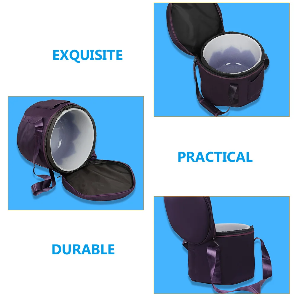

Crystal Bowl Portable Singing Bowls Bag 12 Inch Purple Portable Storage Case for Singing Bowls Meditation Drum Travel Holder