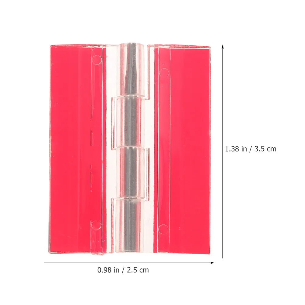 5Pcs Transparent Acrylic Self-Adhesive Hinges Lightweight Compact No-Screw Design for Jewelry Gift Packaging Box Lid Cabinet