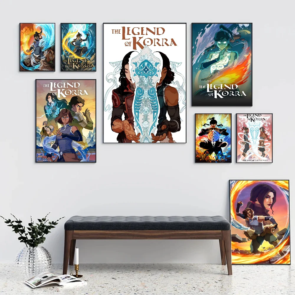 Cartoon A-Avatar The Legend Korra Good Quality Prints and Posters Waterproof Paper Sticker House Bar Posters Wall Stickers