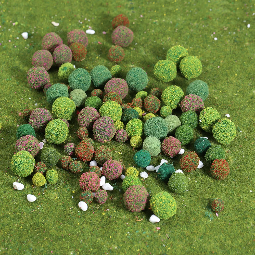 90szt Mieszany Krzew Model Drzewa Miniaturowe Grupa Warzywności Krzewy Kolejowe Akcesoria Kolejowe dla Rzemiosła Diorama