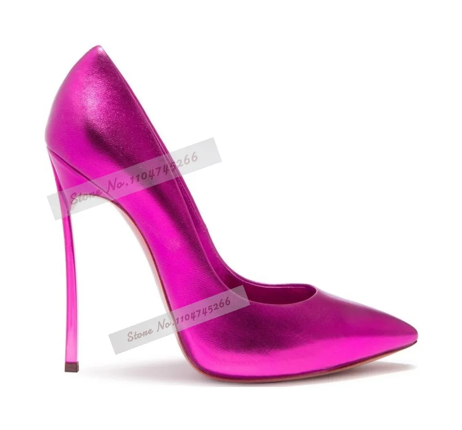 Chaussures habillées à talons à lame métallique rouge mat, escarpins de Banquet peu profonds à bout pointu, chaussures élégantes vert Olive