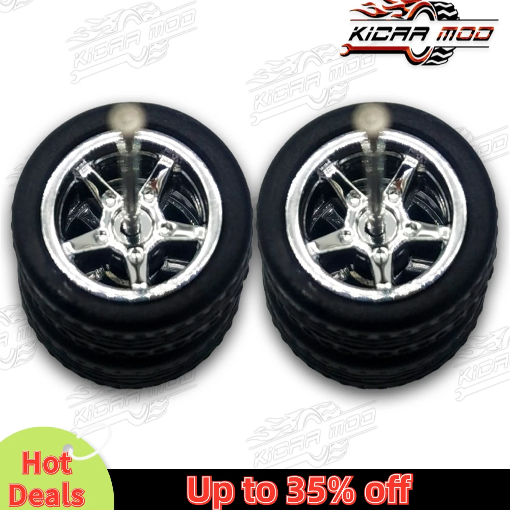 عجلات سيارة بإطارات مطاطية قابلة للفصل ، قطع غيار متقدمة لإعادة تجهيز ألعاب دييكاست ، علبة الثقاب الساخنة ، D 11: 11 ، مجموعة واحدة ، موديل 1:64