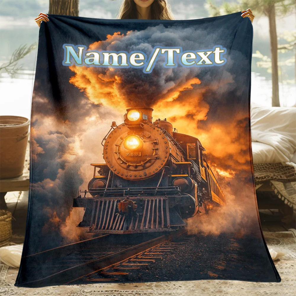 

1 name train print blanket lightweight flannel