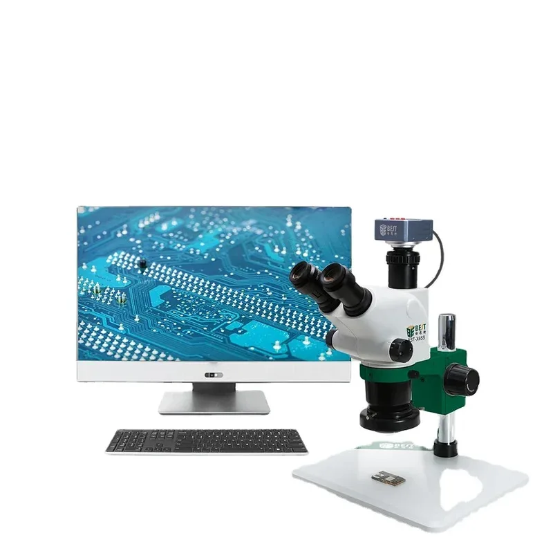 

BST-X65S 6.5X-65X PCB Repair Microscope Eyepiece Metal Binocular Stereo Microscope for Watch Phone Inspection