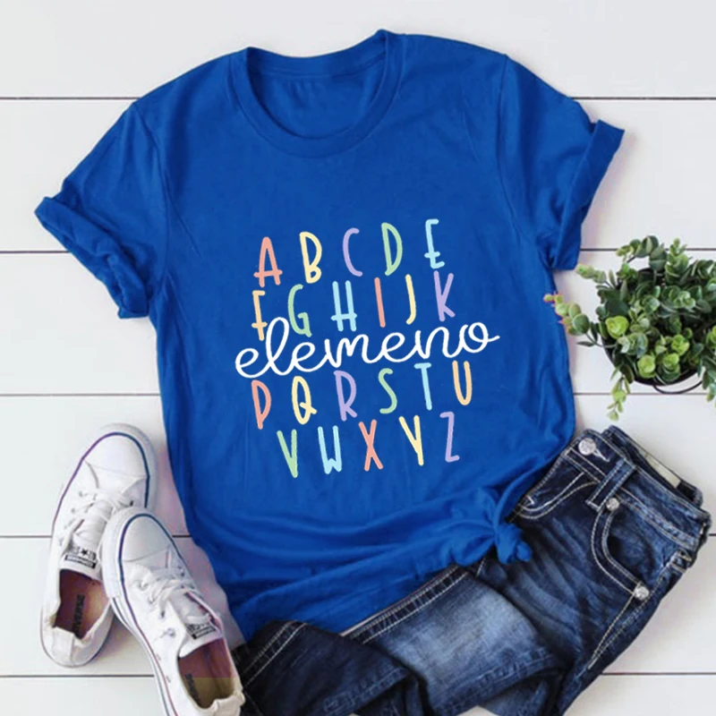 Kindergarten Teacher Shirt Teacher Shirt ABC Shirt ABCDE Elemeno Shirt Preschool Teacher Shirt Alphabet Tops