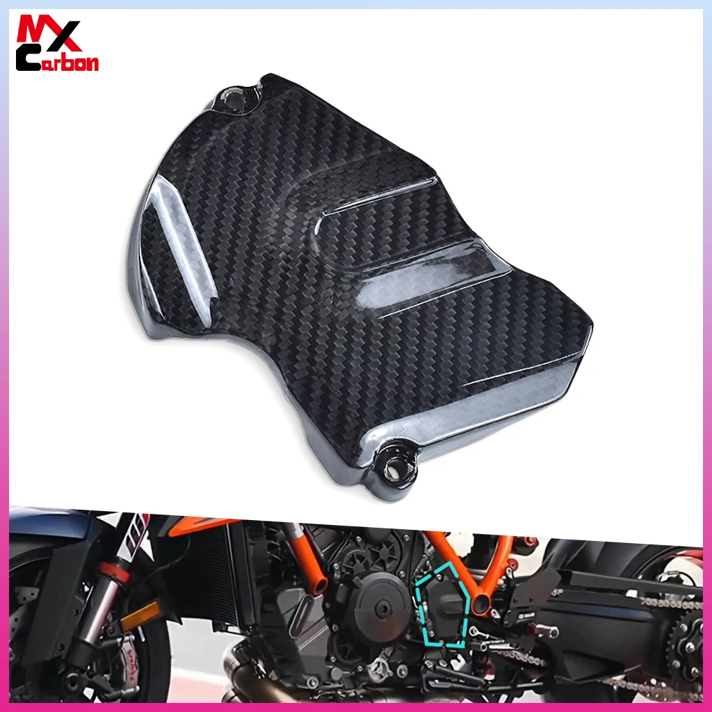 

Motorcycle Sprocket Cover for KTM Superduke 1290 R 2020 2021 2022 Full Carbon Fiber Left Side Panels Accessories