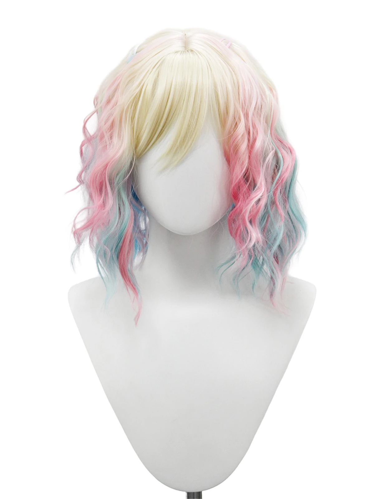 شعر مستعار صناعي من الألياف الكيماوية ذات شعر قصير مضاد للفتحة من Color Qi Bangs |   مسلسل التلفزيون الأمريكي الأربعاء لعب الأدوار شعر مستعار #2