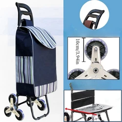 1 Piece Climbing Shopping Cart, Grocery Cart Small Trolley, Folding Trolley Trolley, Portable Household Small Trailer