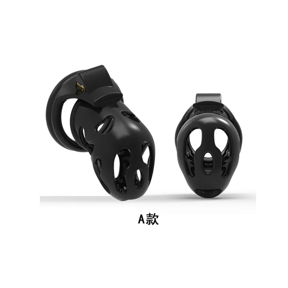 Male Penis Lock Chastity Cage Replace Rings Resin Testicle Lock Adjustable Breathable Cock Cage BDSM Sex Toy for Couples Men view 4