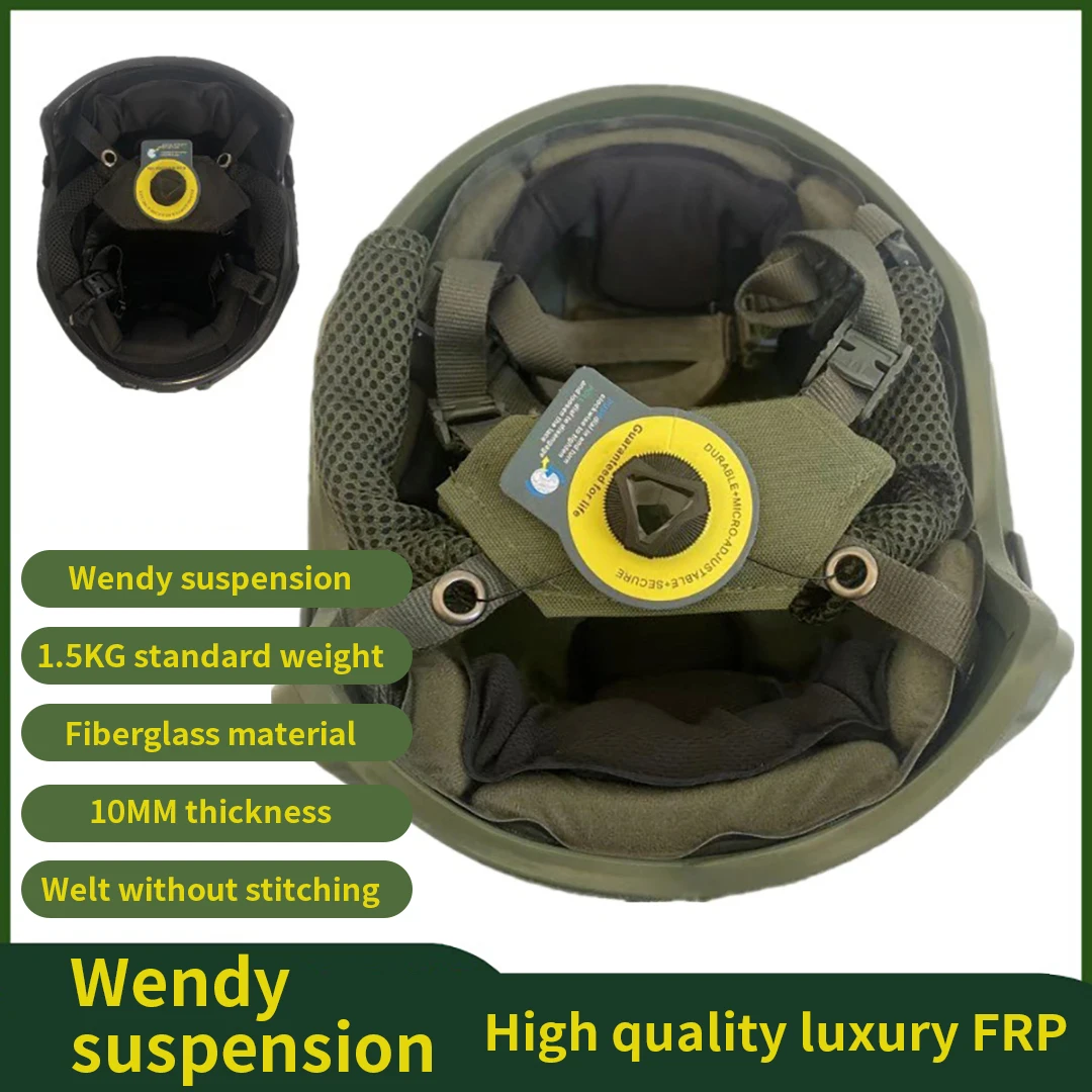 Fiberglass Tactical Helmet Kevla Ballistic ACH High Cut  Ballistic Helmet NIJ IIIA FAST Wendy's Suspension Pad Ballistic Helmet