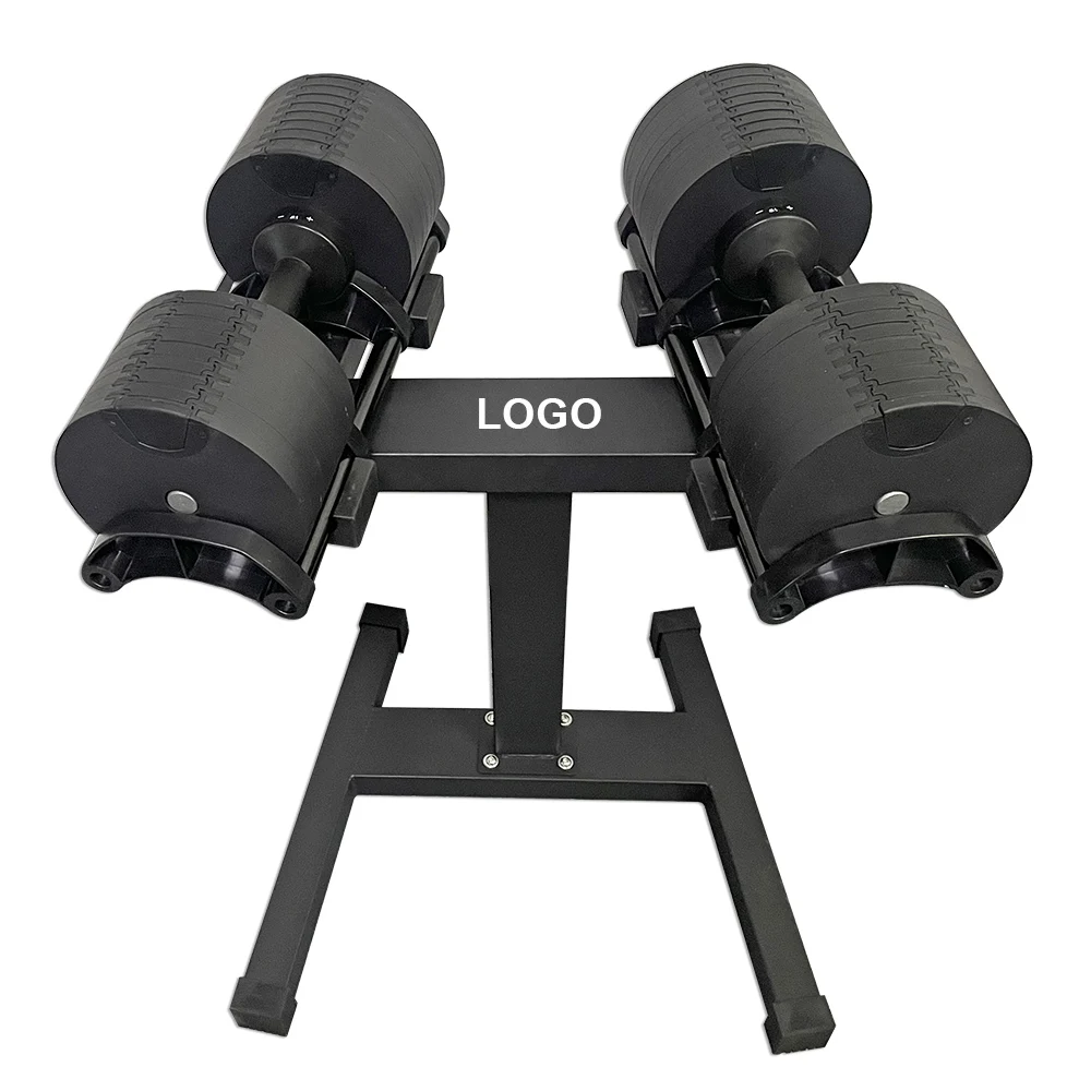 2025 Neue Elektrophorese 40 kg 43 kg 45 kg 80lb 90lb 100lb Vollschwarz Einstellbare Gewichte Hantel Set Hanteln Rack