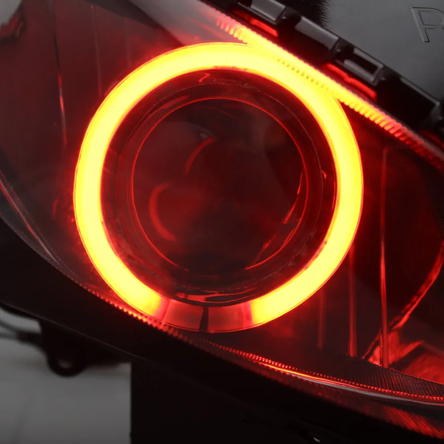 Front LED Headlight Hi/Lo Beam Headlamp Angel Eye HID Projector Xenon Head Light Assembly Motorcycle For Yamaha FZ6S 2003-2009