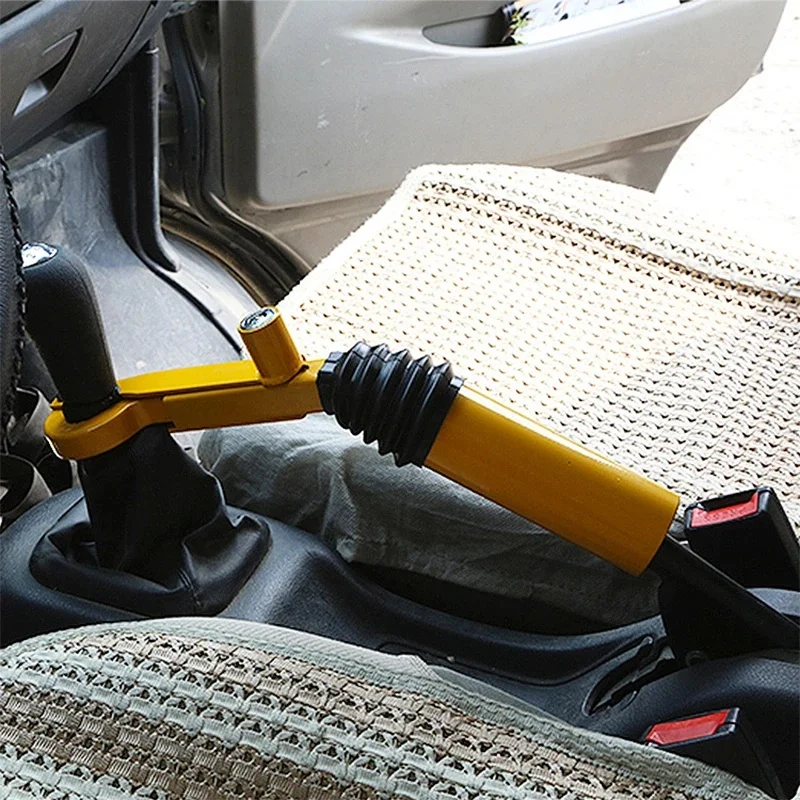 Adjustable Car Gear Lock Security Retractable Handbrake Gearshift Lock for Car Interior Accessories Auto Lock Protection
