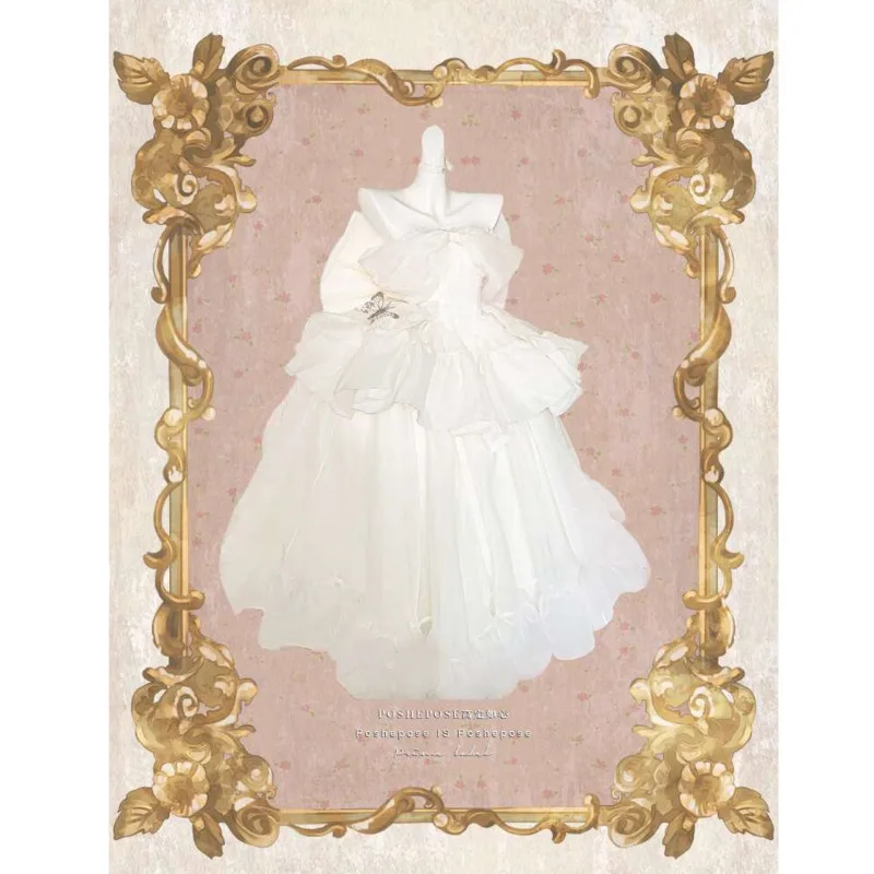 

POSHEPOSE Cosplay Dress Women Elegant Dress Initial Spirit High-end Heartfelt Princess Coronation Diary Noble Ballet Dress