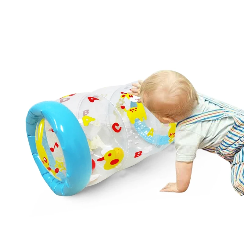 Crawling Learning Roller With Bells Toddler Standing Early Educational Toys Lnflatable Toy Infants Roller PVC Baby Fidget Toys