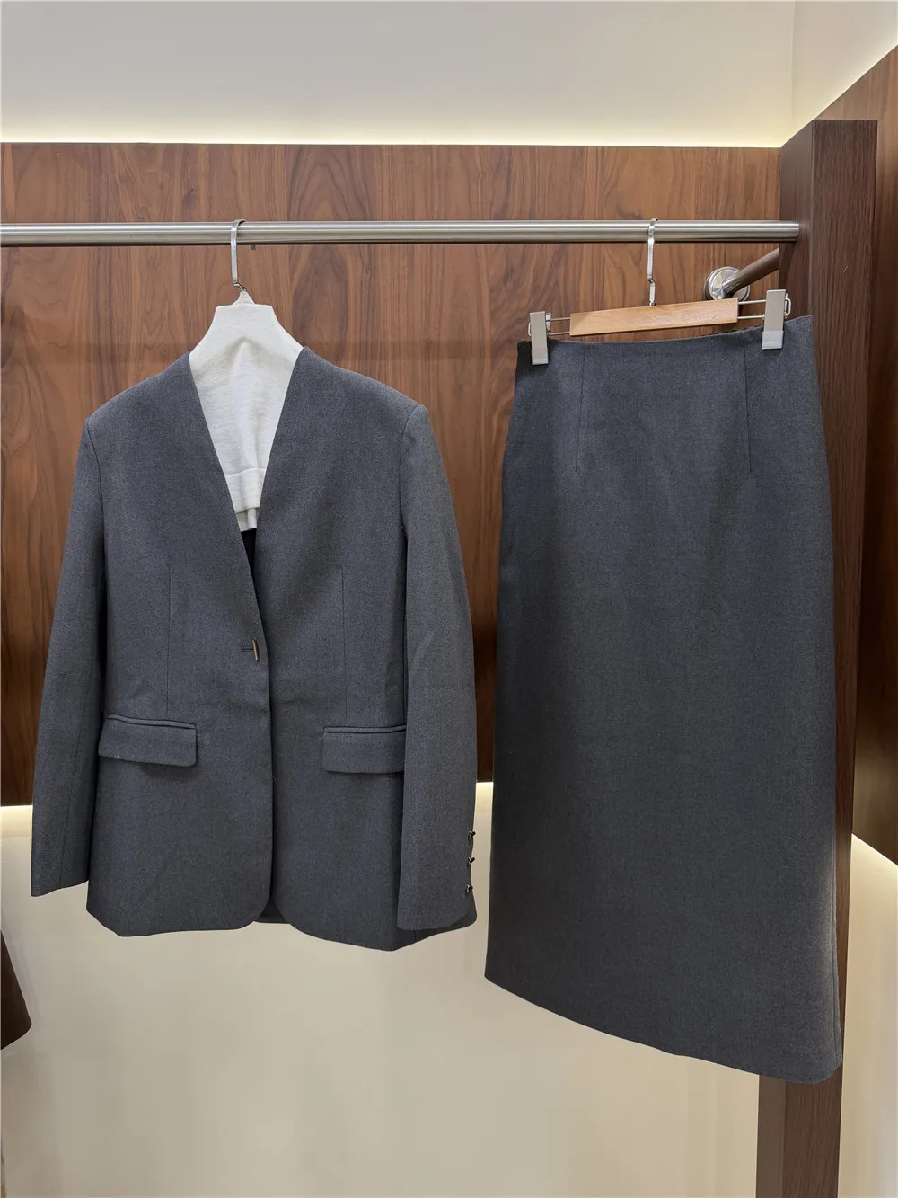 Elegant Autumn Winter Women's Suit Set for Interview Business Professional Fashion Long Sleeve Short Skirt