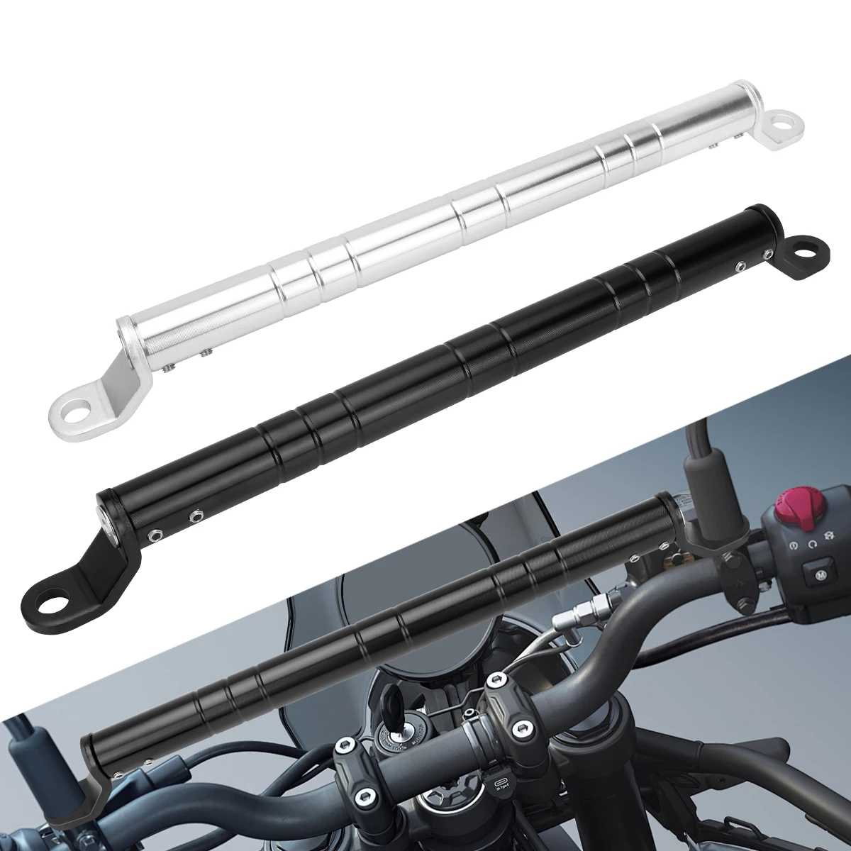 Motorcycle Universal Multifunction Balance Bar Aluminum Alloy Handlebar Length Adjustable Extender Bar  Motor Modification Parts