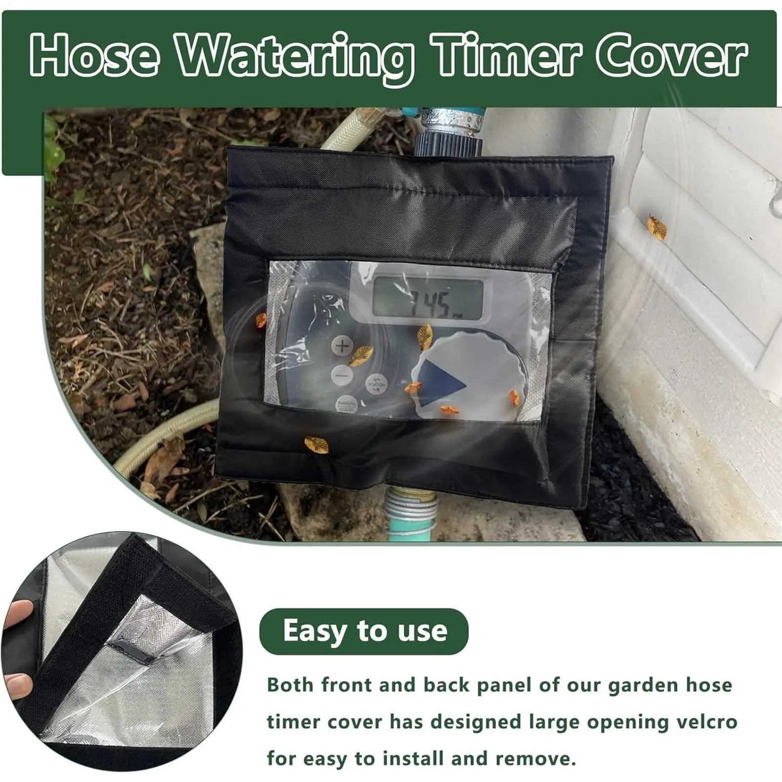 Hose Watering Timer Cover Weather-Resistant Shield Clear Front Window Sprinkler Timer Cover For Outdoor Garden Lawn Backyard
