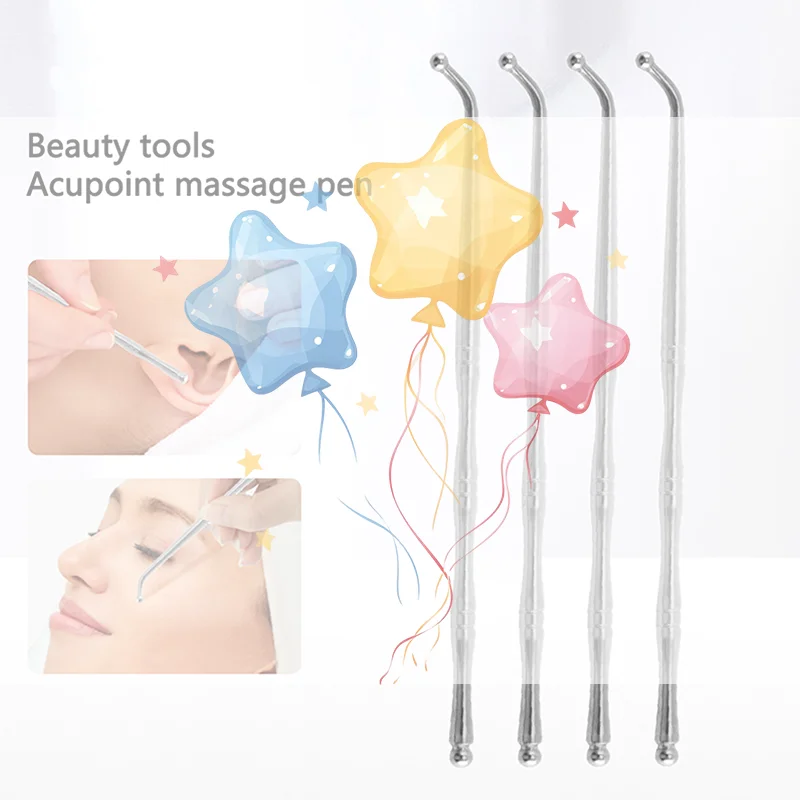 

Double Head Stainless Steel Manual Acupuncture Pen Trigger Point Massager Deep Tissue Massage Tool For Body Meridian Pain Relief
