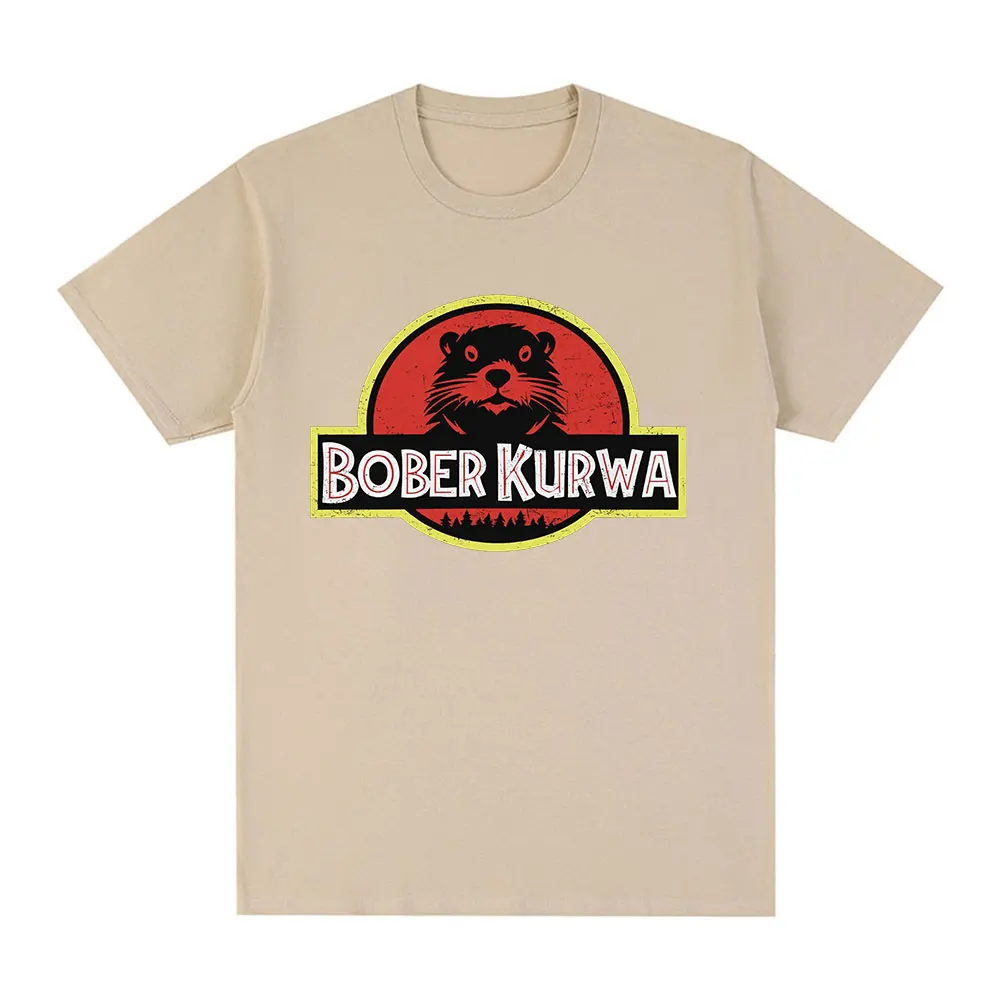 Bober Kurwa Bobr komik Meme grafik T-shirt erkek kadın moda Hip Hop kısa kollu gevşek T-shirt % 100% pamuk rahat T shirt
